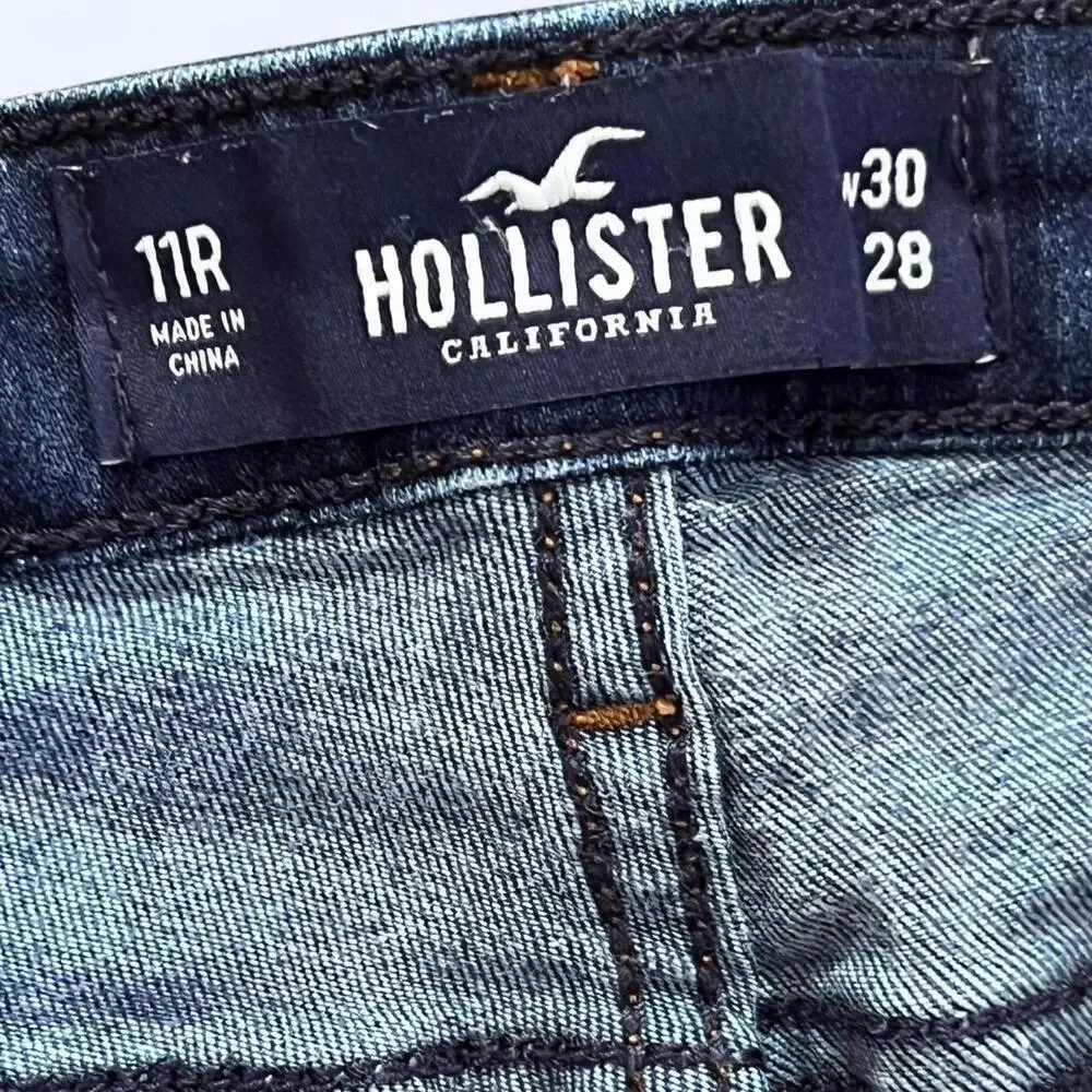 Vintage Hollister Co. stretchy distressed skinny jeans Size 11 regular - Picture 3 of 7